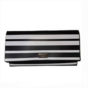 Kate Spade Black & White Striped Envelope wallet